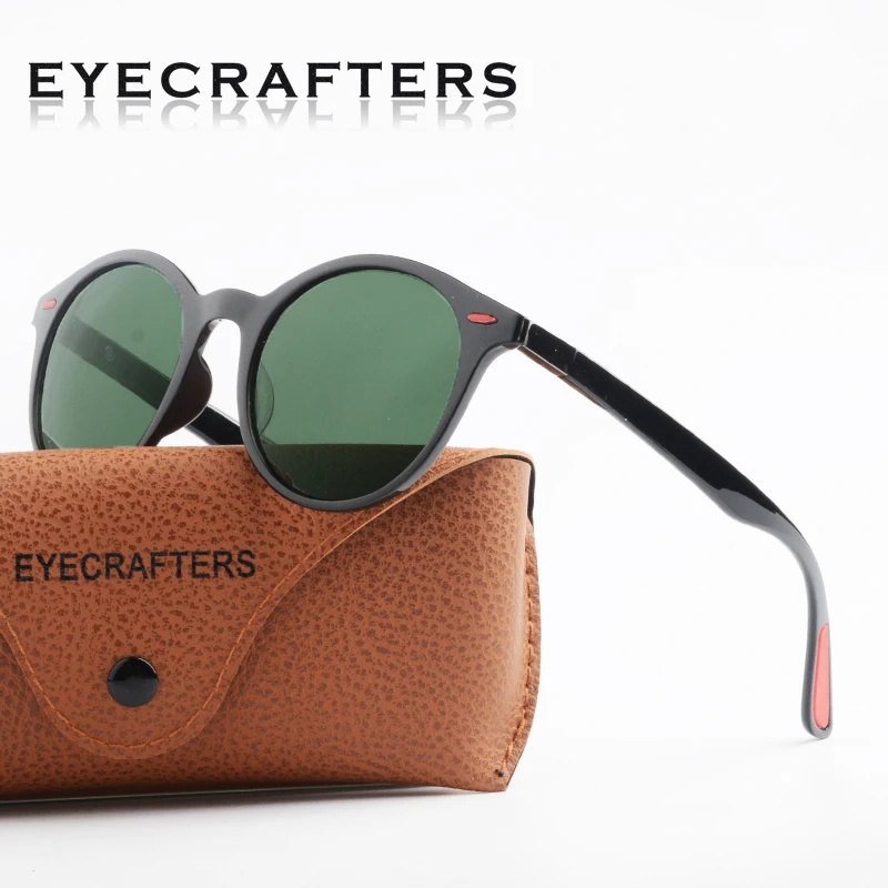 Круглые зеркальные солнцезащитные очки Eyecrafters в стиле ретро Модные Винтажные