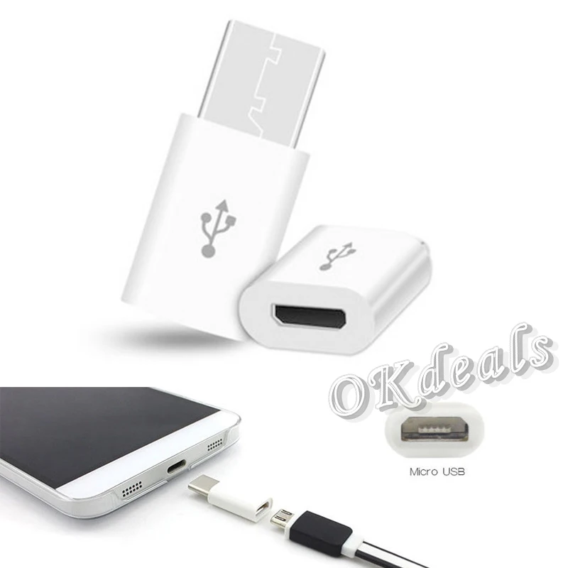 Портативный Белый USB 3 1 type C OTG кабель адаптер конвертер штекер Micro Женский