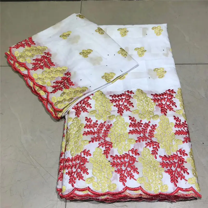 Новый дизайн Высококачественная красная африканская чистая кружевная ткань