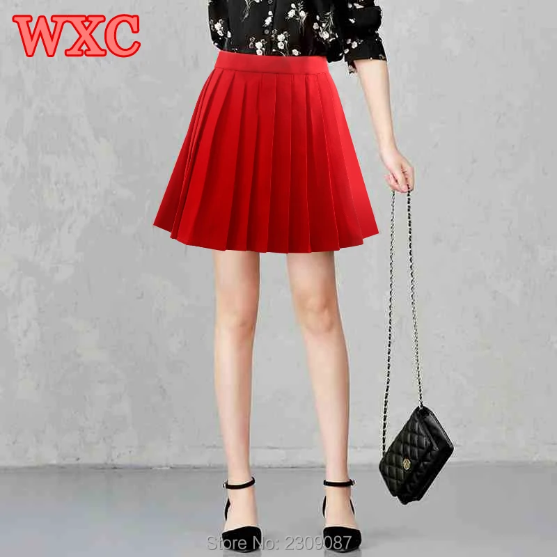 юбкие етни плиска шол тоний Ю школьная Одда wxc|pleated skirt|slim skirtwomen short skirt |