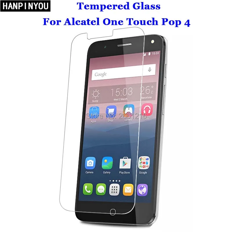 Закаленное стекло 9H 2.5D премиум класса для Alcatel Pop4 Защитная пленка One Touch POP 4 POP4 5 0 OT