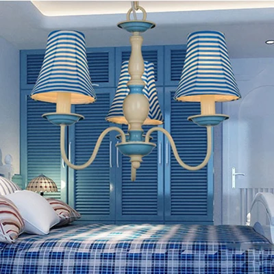 3 heads Mediterranean American country rustic pendant lights E14. Idyllic living room bedroom study lamps drop lights. | Лампы и