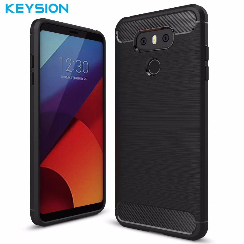Keysion Телефон Случае Для LG G6 Углеродного Волокна Матовый Волочения Проволоки