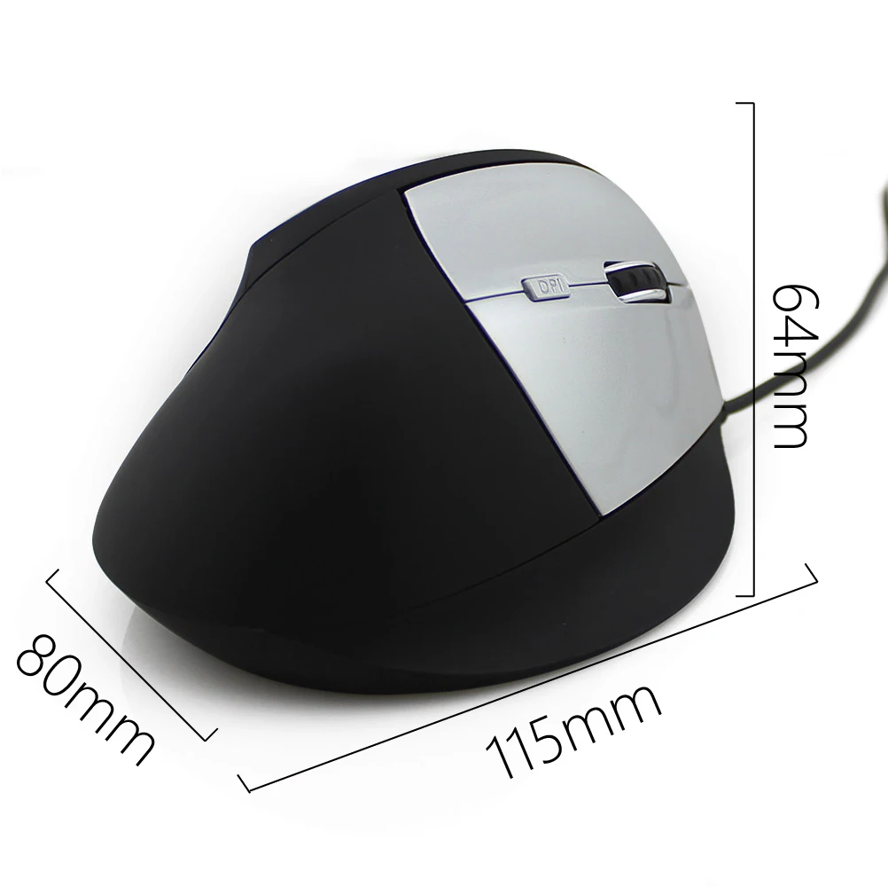 CHYI проводная мышь эргономичная Вертикальная оптическая USB кабель 6D 800 1000 1200 1600 dpi с