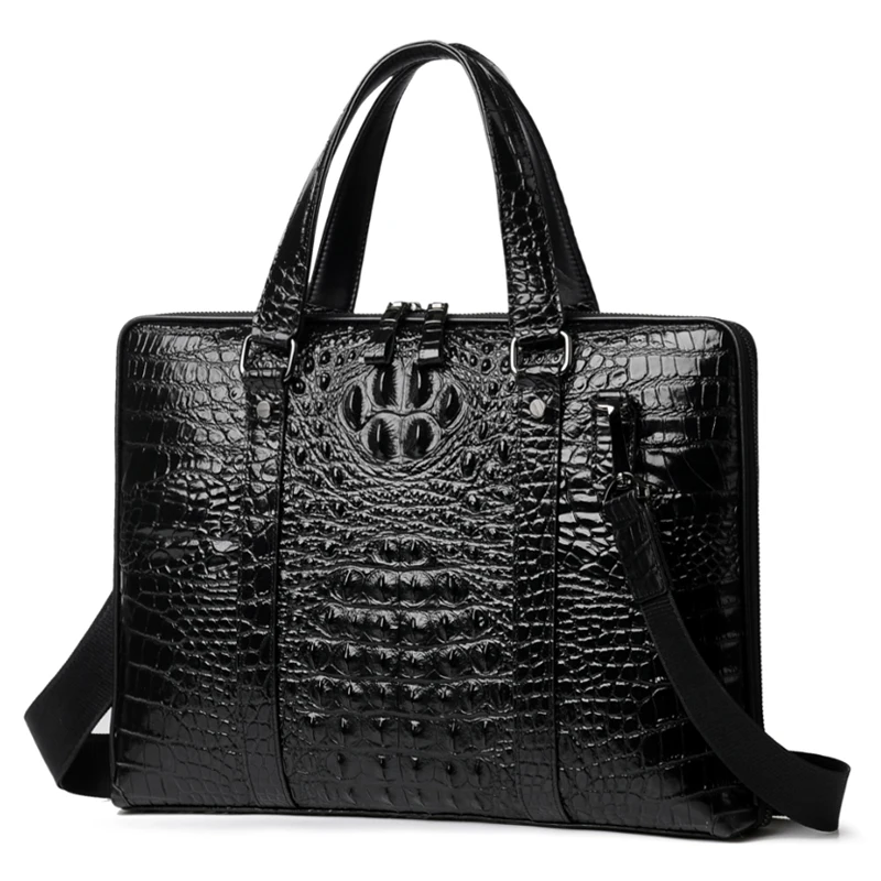 Портфель мужской под крокодиловую кожу из натуральной кожи|Мужские портфели| |
