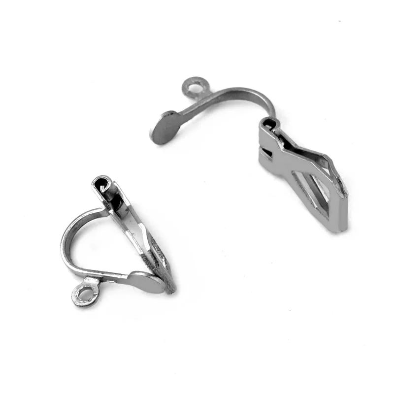 20pcs ( No Fade ) 9*11MM 10pcs Stainless Steel Triangle clip jewelry ear hook popular accessories wholesale | Украшения и