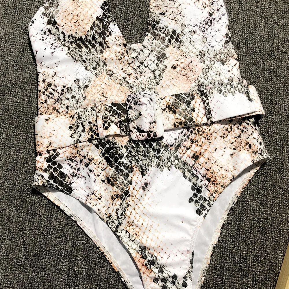 Бикини с леопардовым принтом змеи 2019 бразильский комплект бикини купальник