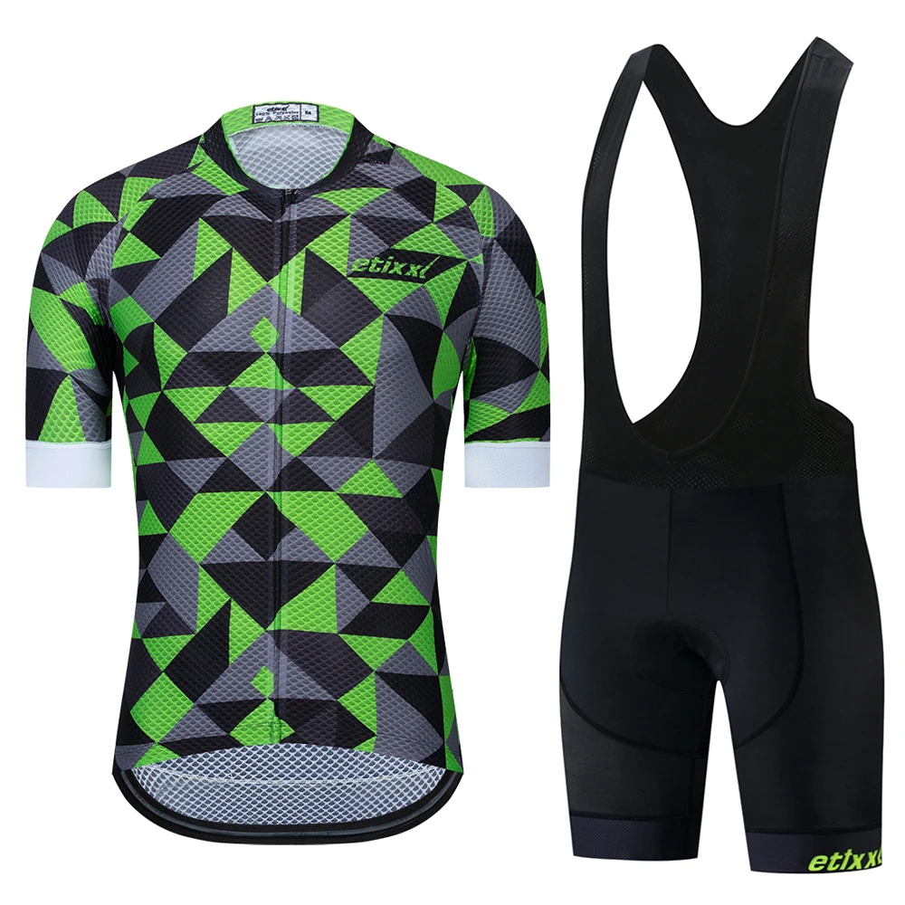 Bib Cycling Set 05 ETIXXL Лето Велоспорт Джерси набор горный велосипед одежда костюм для езды на горном велосипеде одежда Maillot Ropa Ciclismo велосипедные наборы для мужчин - Цвет: Bib Cycling Set 05
