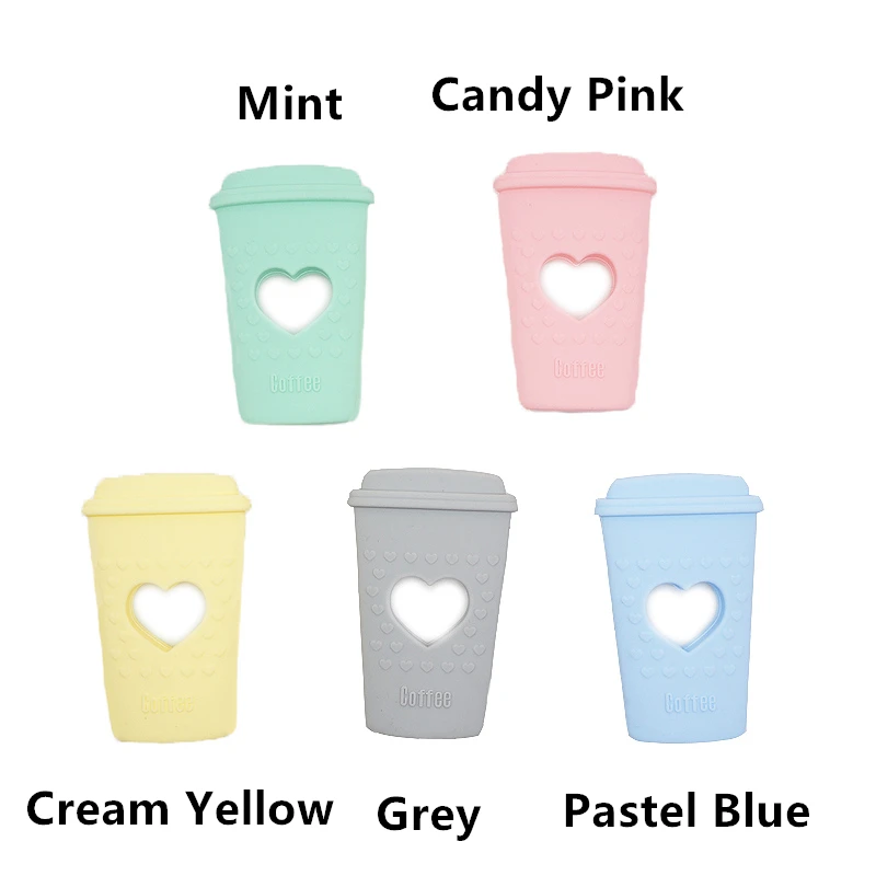 Chenkai 10 шт. силиконовая кофейная чашка Прорезыватель детский для зубов не содержит