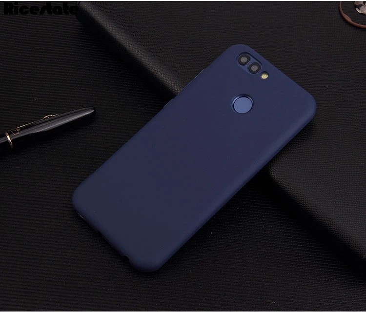 Синий Чехол для huawei Nova 2 Чехол Nova 2 Plus прозрачный и матовый однотонный Силиконовый ТПУ мягкий чехол - Цвет: Синий