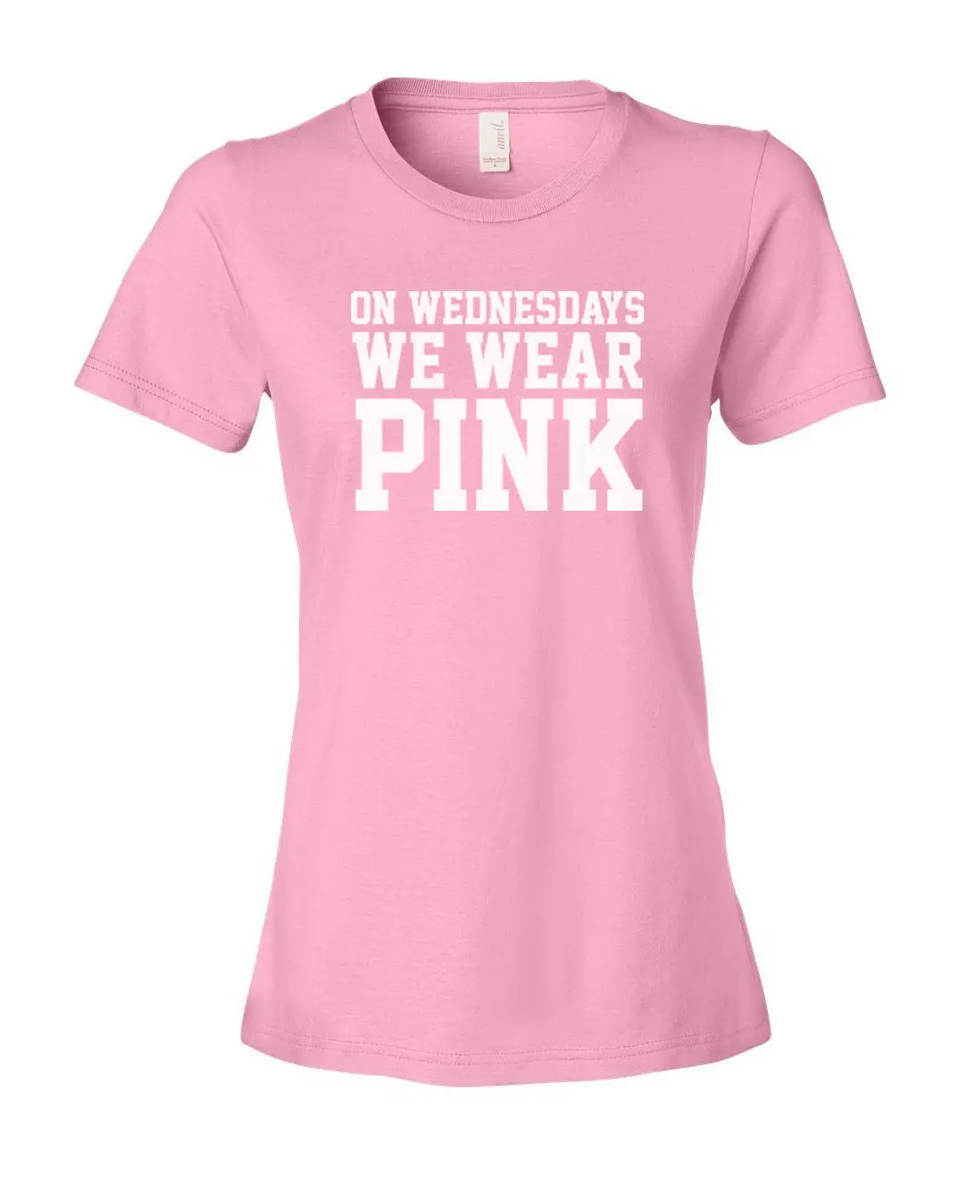 Забавные Костюмы повседневные футболки по средам мы носим розовые короткие Для