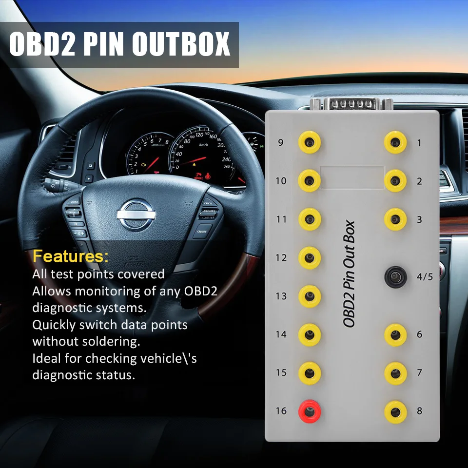 2021 OBD2 секционная коробка 16 pin автомобиля вырваться из окна obd2 булавки коробки