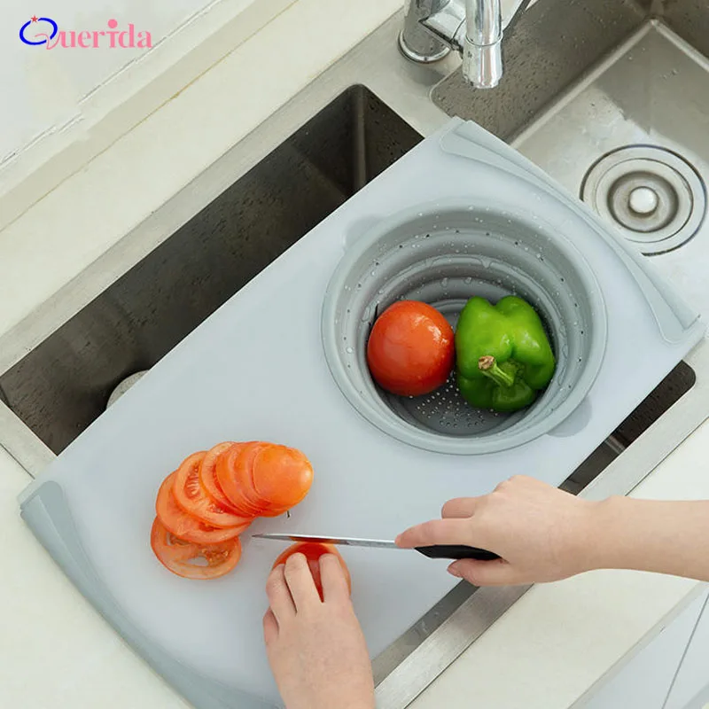 

Многофункциональные кухонные Разделочные Блоки из ПП, сливная корзина для раковины, разделочная доска, слив для фруктов и овощей, корзина д...