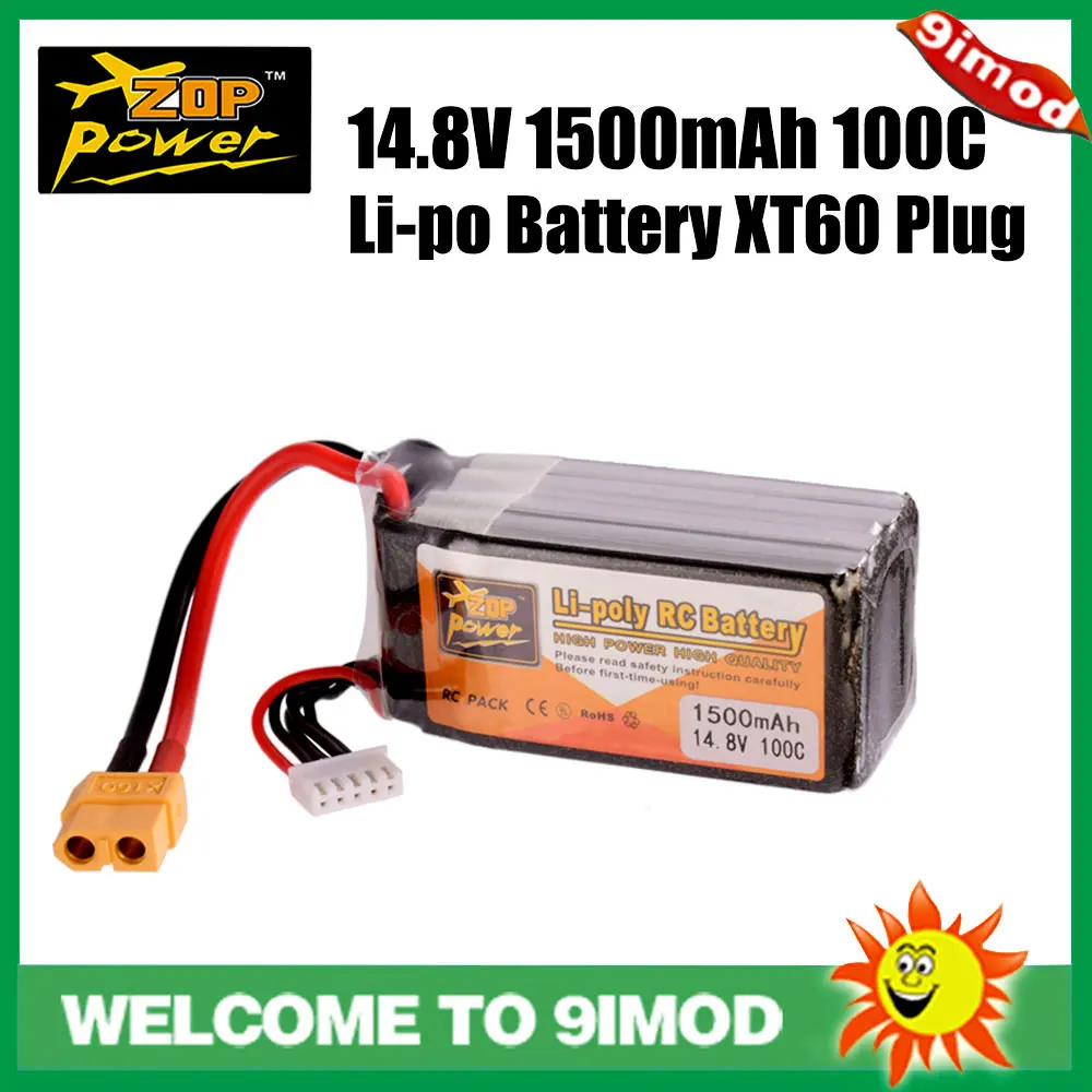 

ZOP Power 7.4V 11.1V 14.8V 18.5V 1500mAh 100C 2S 3S 4S 5S Lipo Battery replacement battery with XT60 plug for RC Drone