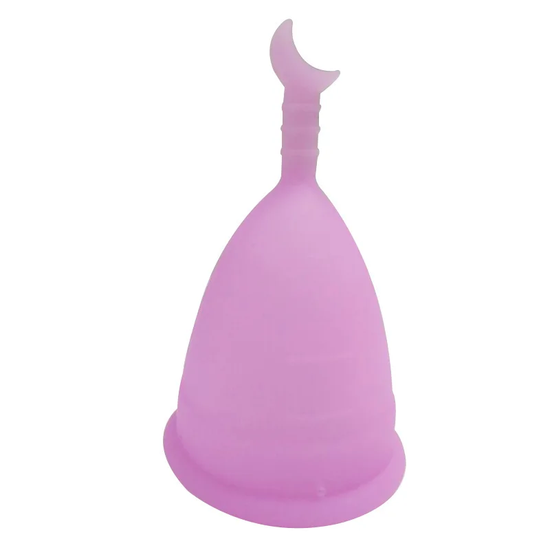 Purple 1 шт Женская менструальная чашка многоразовая Дамская менструальная чашка медицинская силиконовая менструальная копа женская гигиеническая Лунная чашка - Цвет: Purple