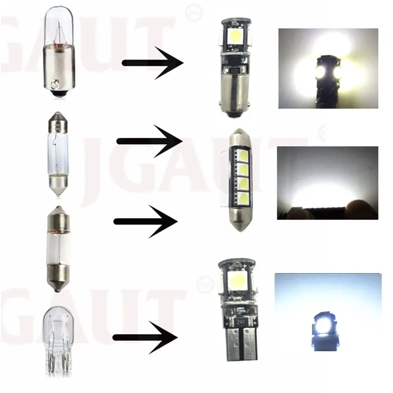 LOAUT 10 шт. белые Автомобильные светодиодные лампочки комплект внутренней упаковки