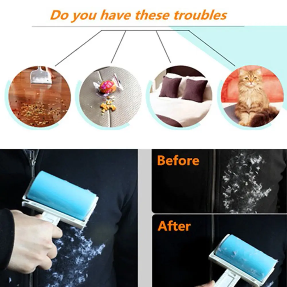 Горячая Распродажа моющийся роликовый очиститель ворс липкий Пикер для домашних