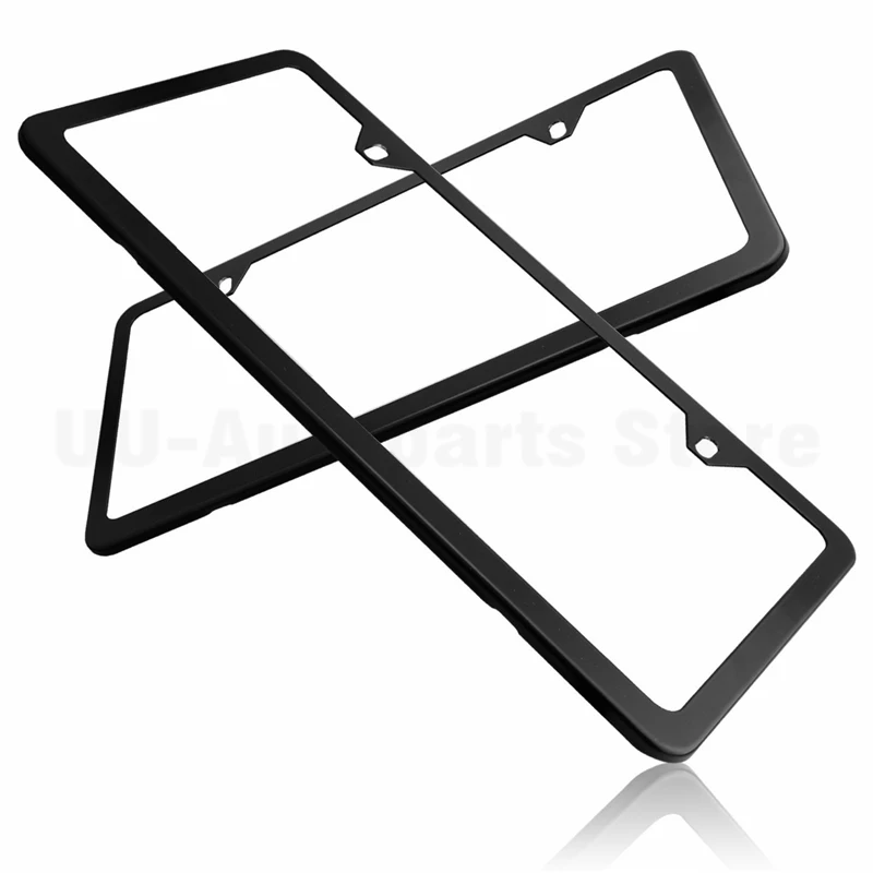 2 шт./лот черная металлическая рамка для номерного знака из нержавеющей стали