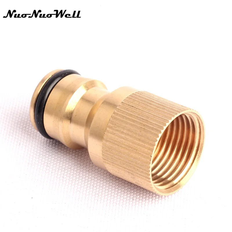 

2pcs NuoNuoWell M18 Thread Quick Connector 100% Brass Tap Connector for Garden Irrigation Watering Hose Pipe Fitting Adapter