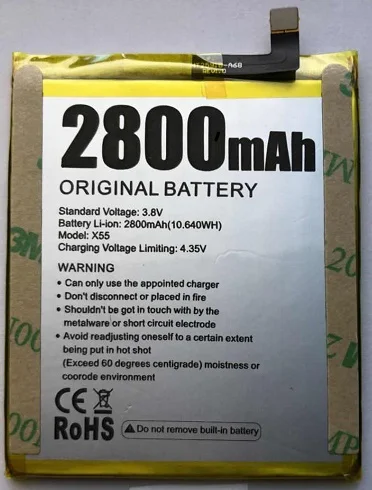 

DOOGEE X55 Battery 2800mAh 100% Original New For DOOGEE X55 Smart Phone