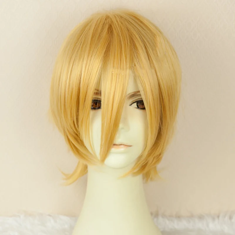 

Anime BANANA FISH Ash Lynx Wigs Aslan Jade Callenreese Heat Resistant Cosplay Wig + Track No. + Wig Cap