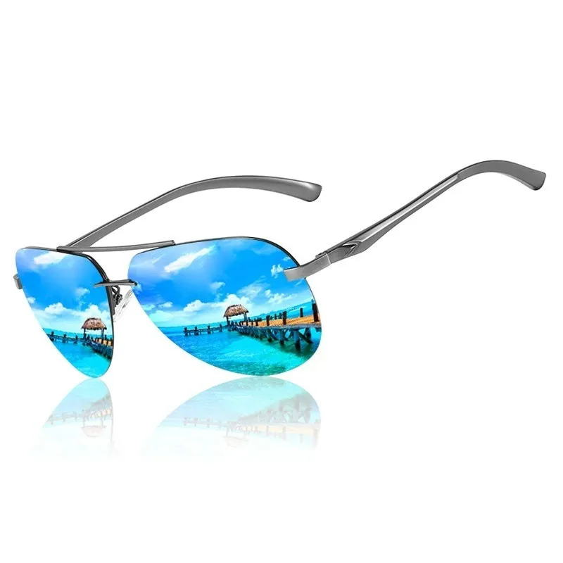 Top Brand Design Men Polarized Sunglasses Fishing Driving Sun Glasses for Men/Women Rimless HD Anti-Vertigo Eyewear | Аксессуары для