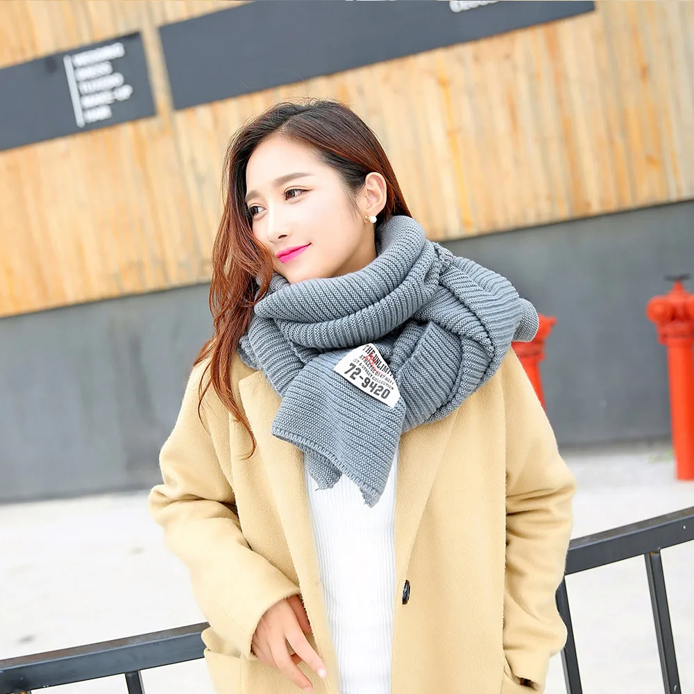 

5 Colors Solid Knitted Scarf Wraps Lengthening Shawl Causal Cotton Pashmina Warm Luxury Shawls Autumn Winter Scarves Men Women