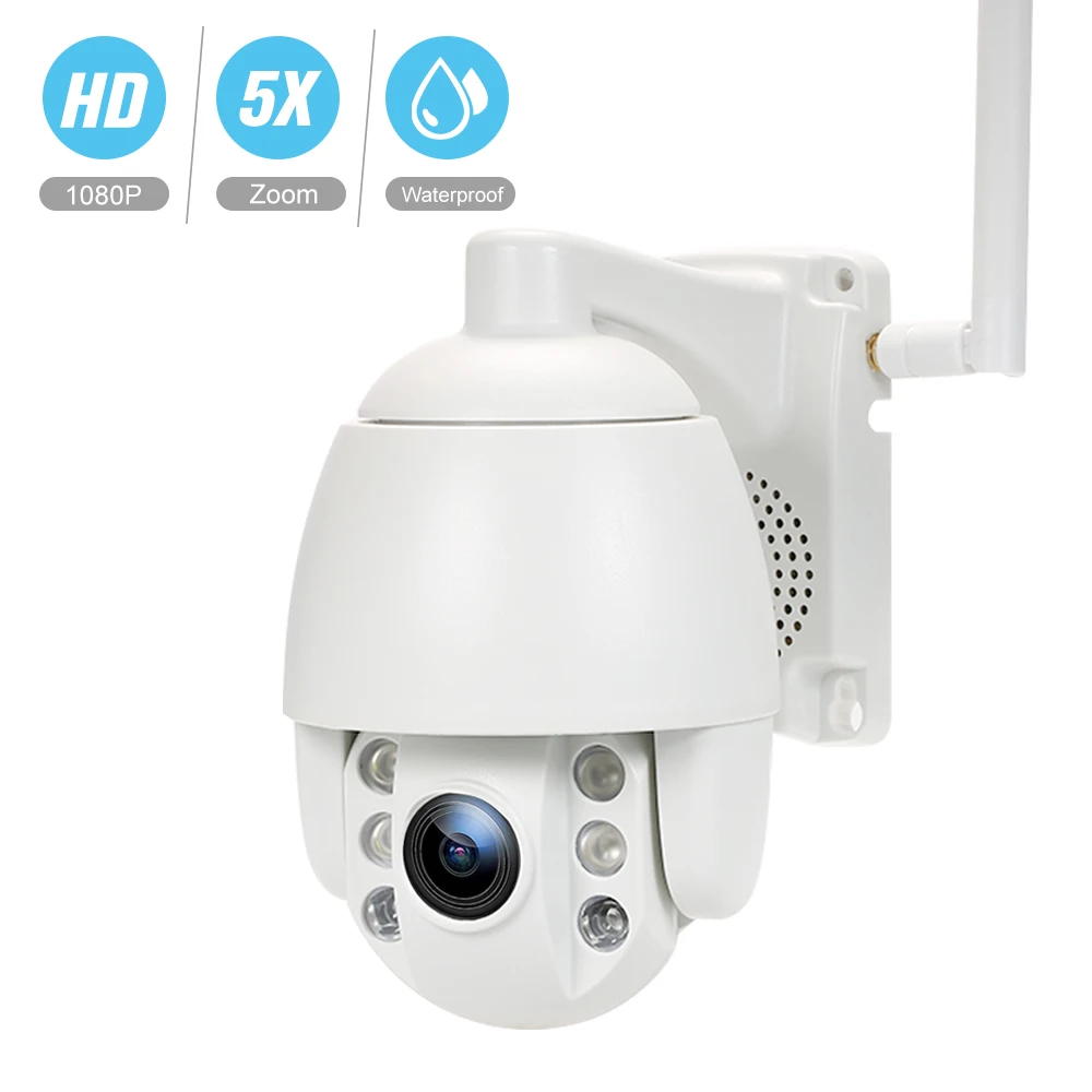 Наружная PTZ Wi Fi камера безопасности 1080P беспроводная IP 2 8 12 мм с автофокусом