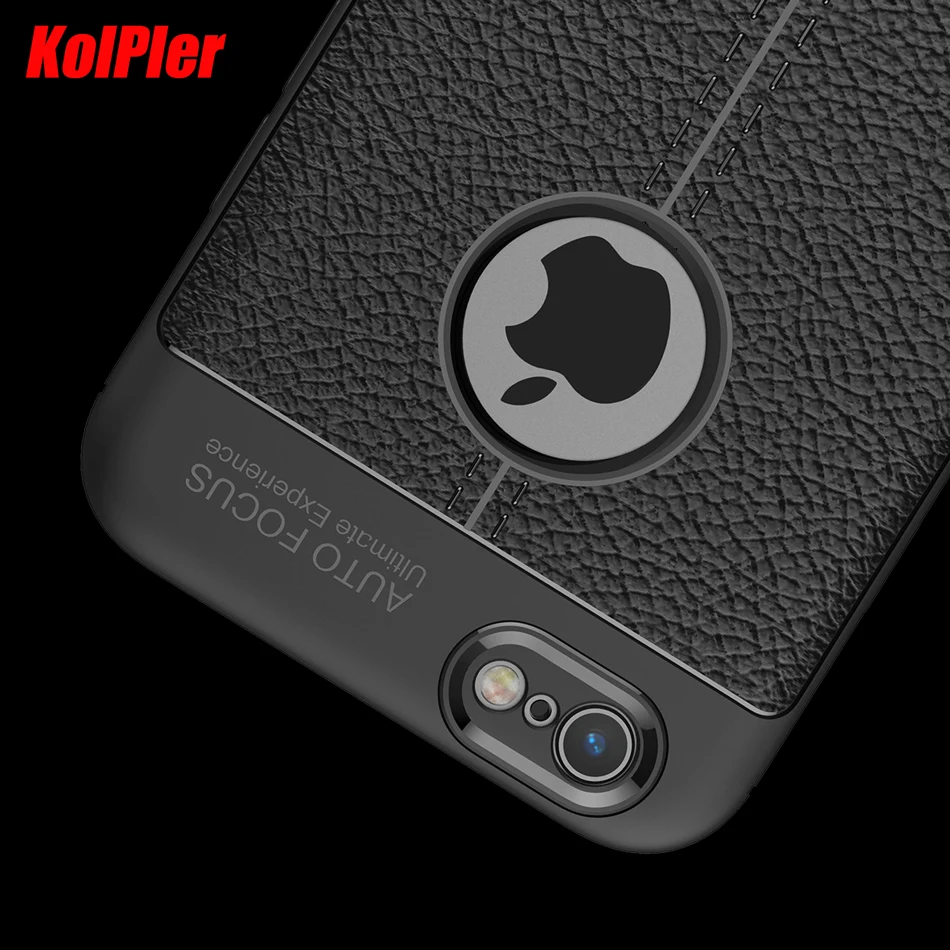 

Мягкий чехол KOLPLER для iPhone 6s Plus, кожаный силиконовый чехол из углеродного волокна для iPhone 6 6 S, противоударный чехол из ТПУ
