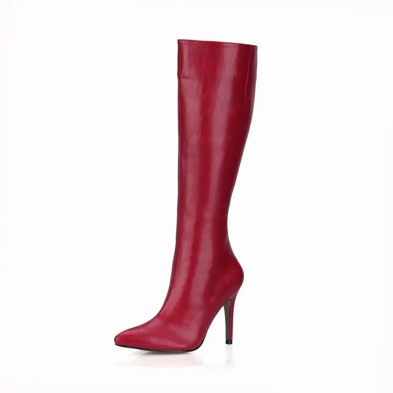 Женские зимние сапоги; женская обувь из искусственной кожи; Zapatillas botas zapatos mujer; женские сапоги до колена на высоком каблуке; женская свадебная обувь для вечеринок и клубов