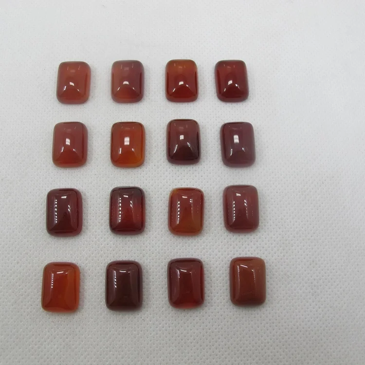 

Natural Red Carnelian Agate 12x16mm Rectangle Gem stone Jewelry Cabochon Stone Ring Face 5pcs/lot