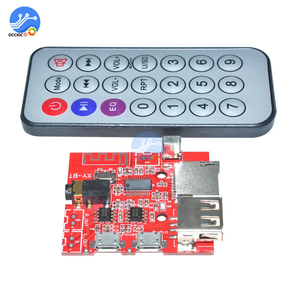 Bluetooth MP3 декодер модуля ЦАП Плата аудио приемник для автомобильного динамика