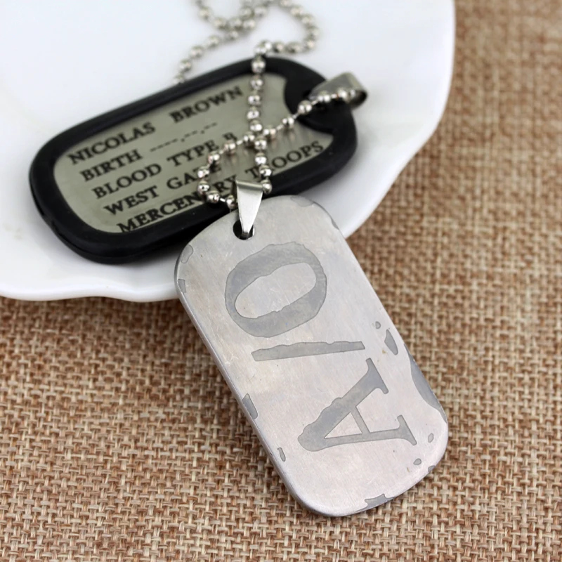 MQCHUN головной убор в стиле гангста A/0 Dog Tag Николас Браун наемных Цепочки и ожерелья