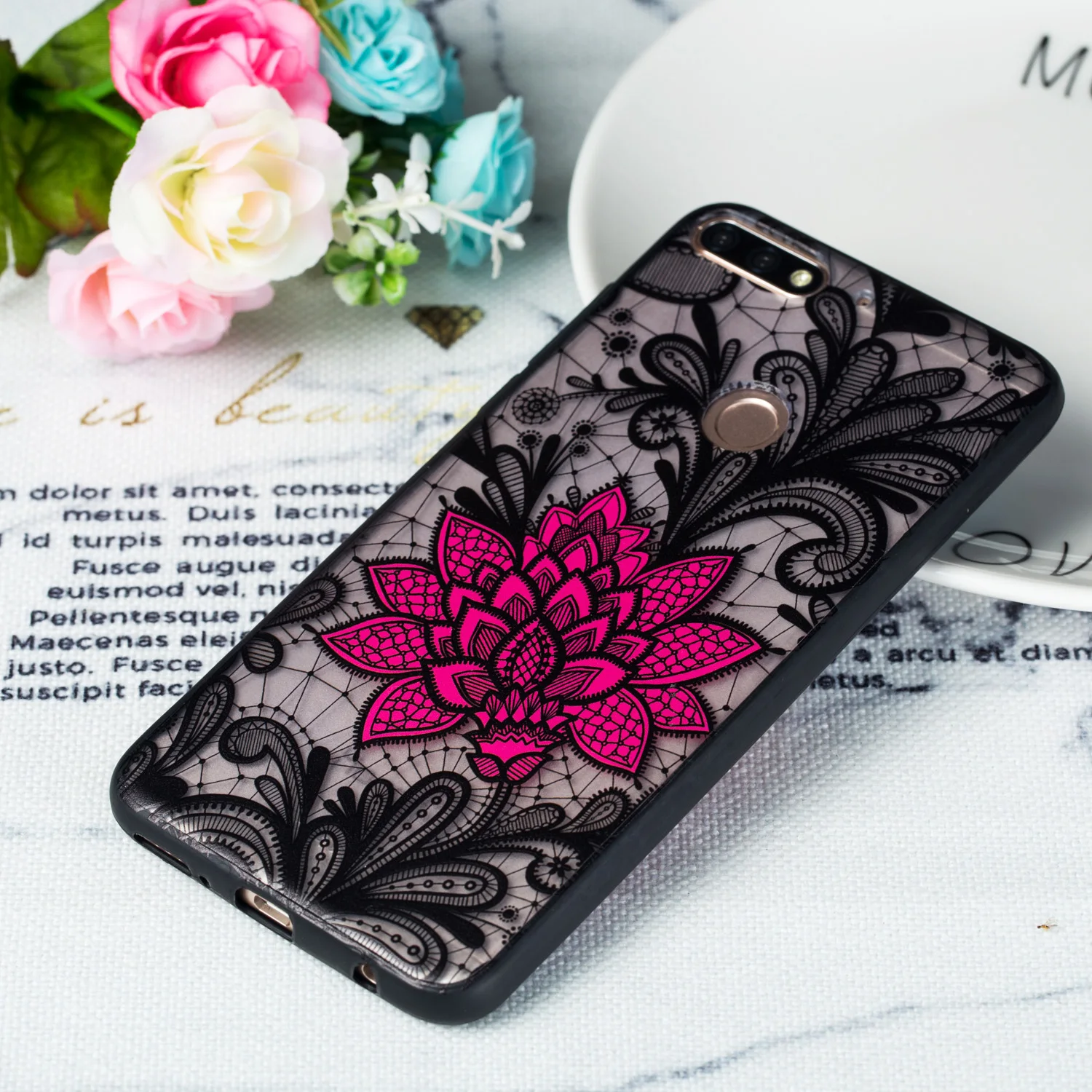 Emboss Cases For Huawei Honor 8X 7A Pro 7C 7S 7X 10 8 V9 Lite 9 Youth 6C 6X Covers GR5 2017 Enjoy Plus 6S 7 |