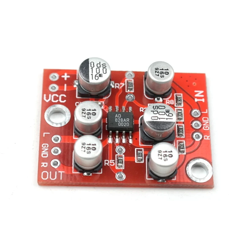 Lusya аудио усилитель плата Amplificador AD828 предусилитель одиночный источник питания DC5v