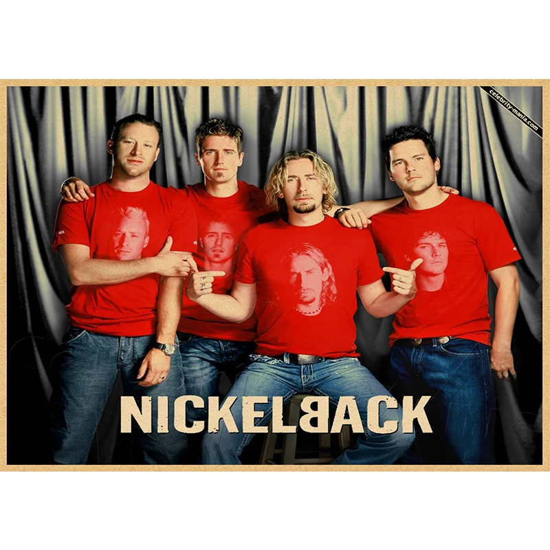 Классическая ностальгическая матовая крафт бумага Nickelback Band плакат для кафе