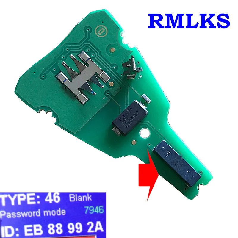 Для LTQSAAM433TX Saab 9-3 9-5 4 кнопочный умный фонарь PCF7946AT 434 МГц/315 МГц чип | Автомобили и