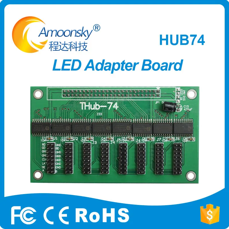 AMS hub74 led pinboard применяется для Linsn приемная карта RV908M32 RV901 novastar mrv300 mrv330 colorlight 5a 75