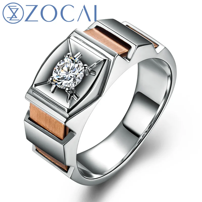 БРЕНД ZOCAI 0.28 КТ CERTIFIED В. С./H АЛМАЗ ЛЮДЕЙ ОБРУЧАЛЬНОЕ кольцо КОЛЬЦО КРУГЛОГО СЕЧЕНИЯ