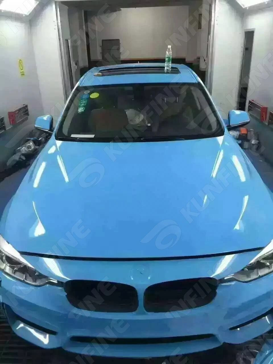 Автомобильный Стайлинг Обёрточная бумага глянцевая светильник синий автомобиль