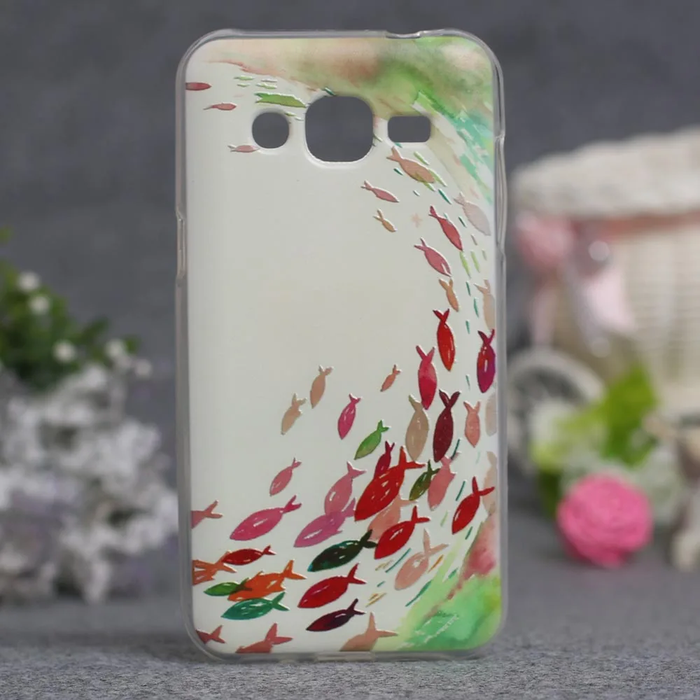 Силиконовый мягкий защитный чехол для samsung j2 2015 роскошные чехлы с 3D-принтом Samsung