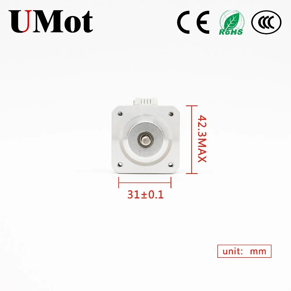 CE ROHS ISO Сертификация Электрический мотор 2-фазный 42 мм * 1.68A Высокоточный шаговый