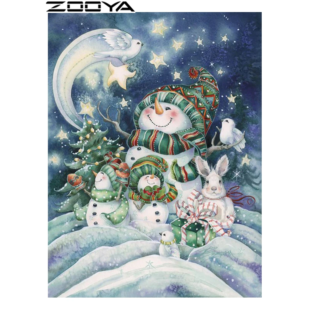 ZOOYA Алмазная вышивка 3D DIY картина Стразы Вышивка крестиком Снеговик в шляпе