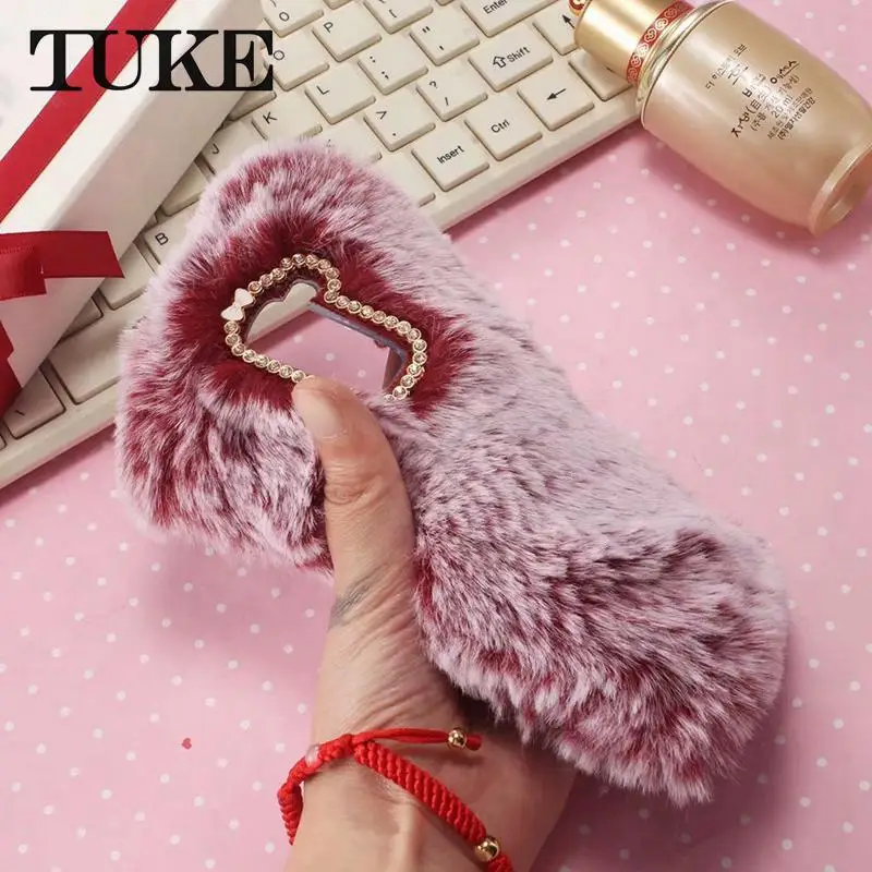 Пушистые плюшевые телефон Etui для LG LV3 LGLV3 чехол мягкий силиконовый задняя