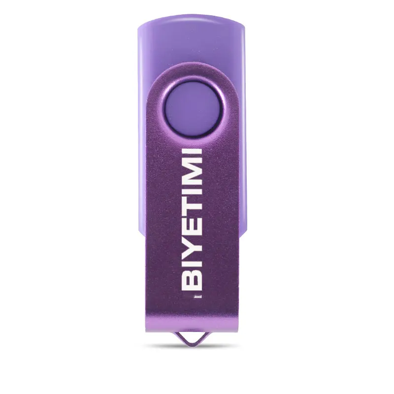 Фиолетовый Biyetimi флэш-накопитель Usb с высокой Скорость цветные вращаться 8 Гб оперативной памяти, 16 Гб встроенной памяти, 32 ГБ памяти usb-флешки 2,0 флэш-накопитель для ПК - Цвет: Фиолетовый