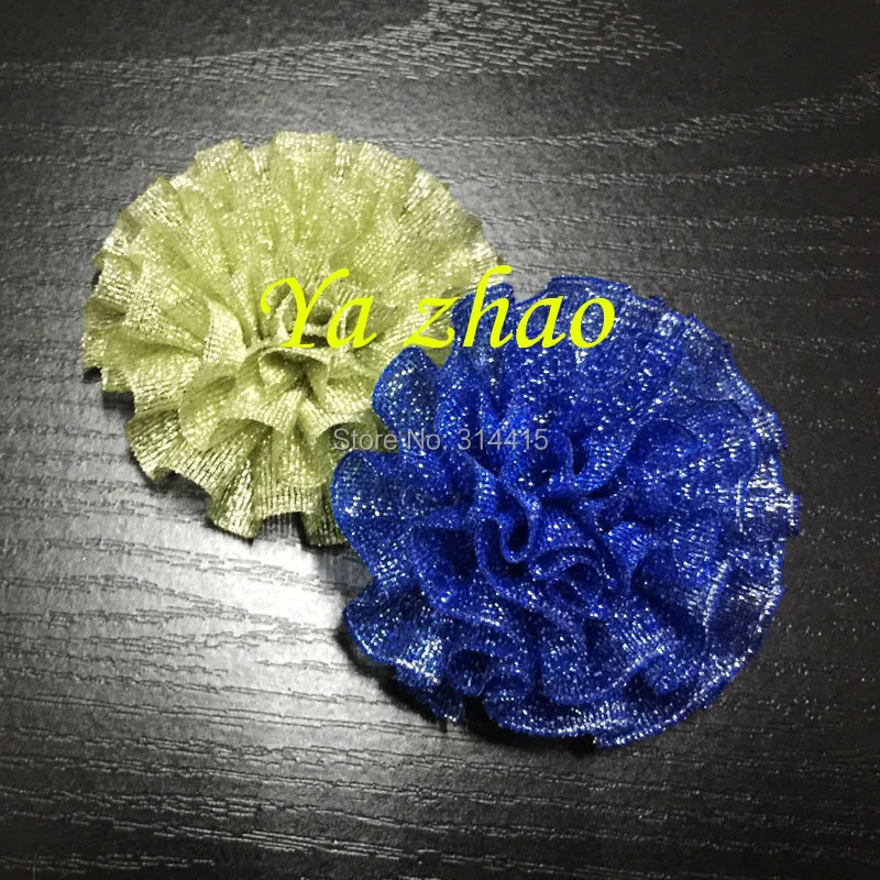 Блестящий цветок 2 3 дюйма в рулоне детский для волос 80 шт./Лот 16 видов цветов