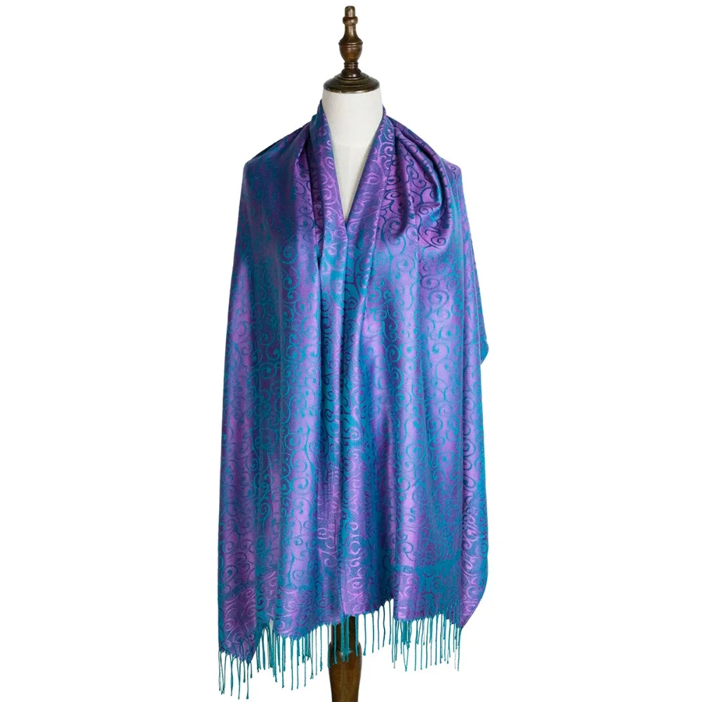 

Stole Pashminas Invierno Mujer Scarfs Jacquard Hijabs Winter Kashmir Soft Femme Muffler Womens Shawls Wraps Capes