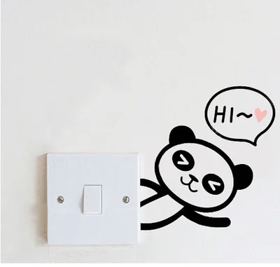 Kimtime Lovely cat Switch stickers for Wall decor Bike refrigerator laptop car Removable Waterproof | Игрушки и хобби