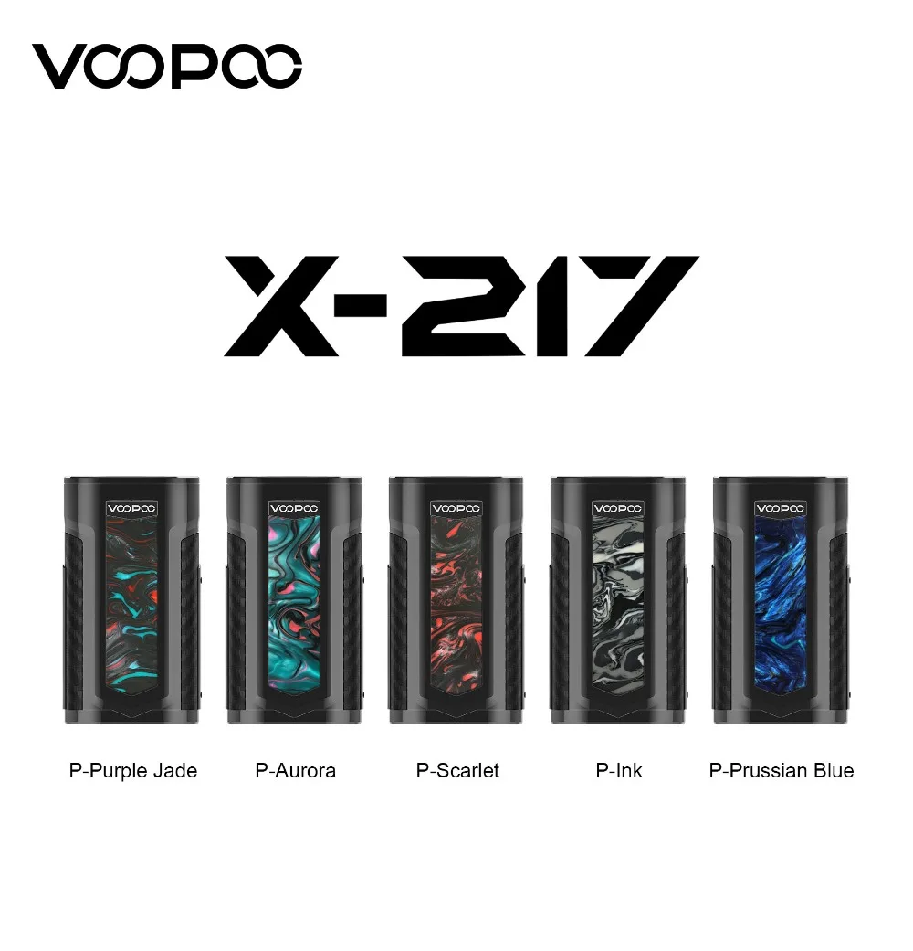 Оригинальный бокс мод VOOPOO X217 W US GENE Chip работающий от аккумулятора 18650 20700 21700