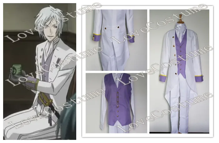 Костюм для косплея черного Батлера белого Анжелы ясеня Landers |